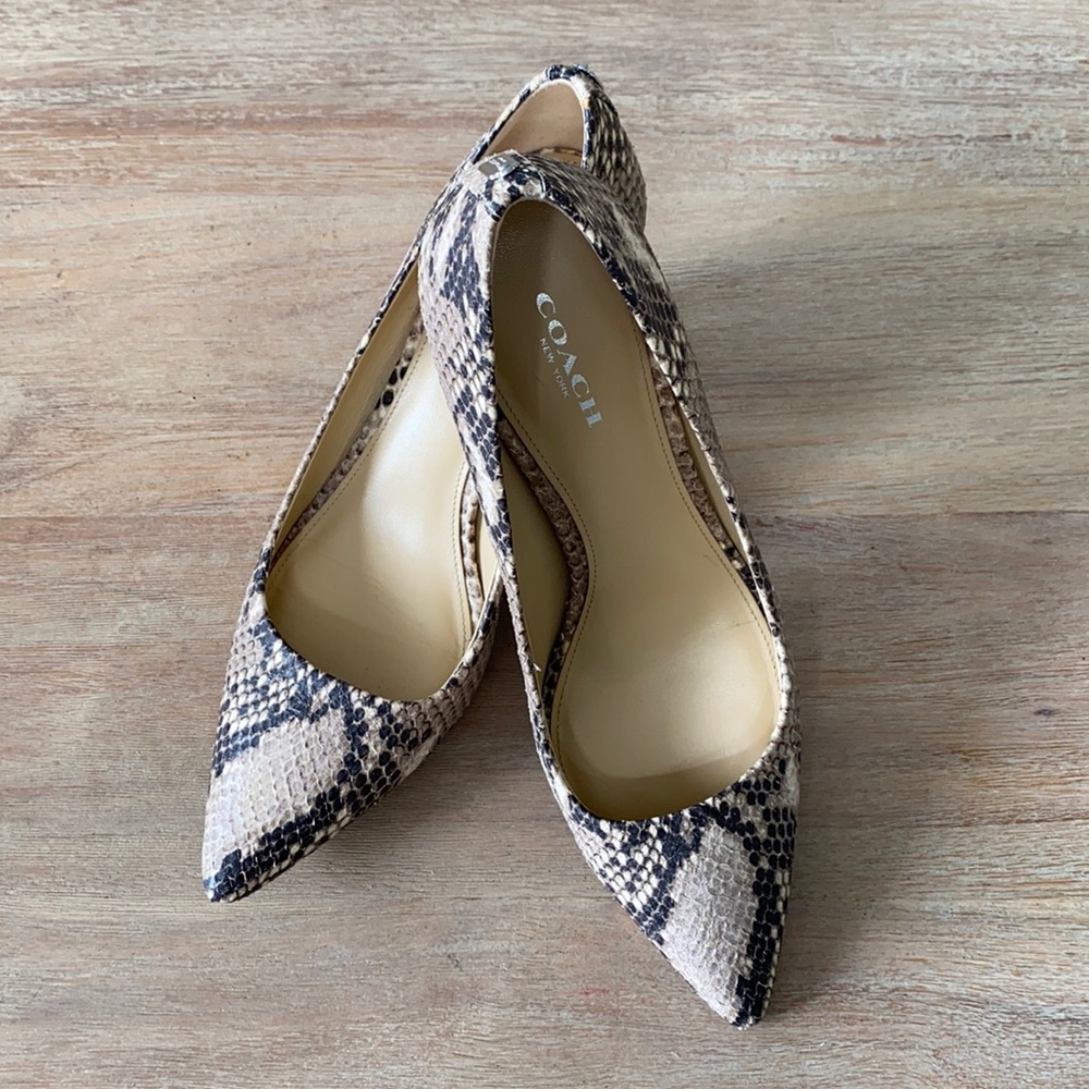 Coach Snakeskin Heels